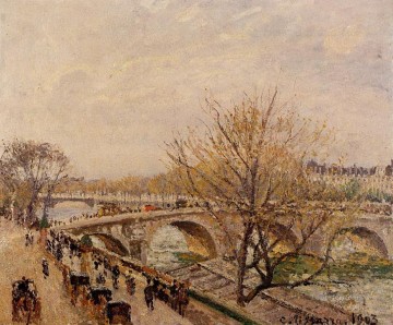  1903 Painting - the seine at paris pont royal 1903 Camille Pissarro Landscapes stream